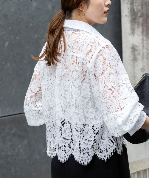 「NOLLEY'S」 長袖シャツ 38 ホワイト レディース_画像6