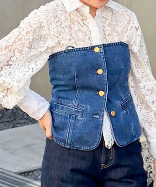 「NOLLEY'S」 長袖シャツ 38 ホワイト レディース_画像7
