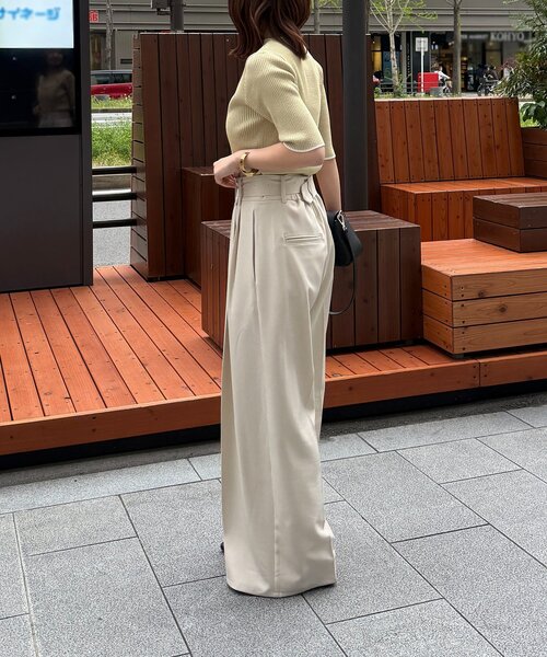 「Thevon」 スラックス S ベージュ レディース_画像5