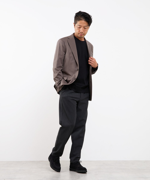 「MEN'S MELROSE」 スラックス 4 チャコールグレー メンズ_画像6