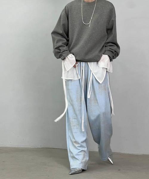 「chuclla」 スウェットパンツ M ライトブルー レディース_画像7