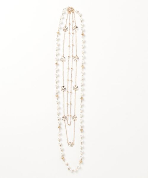 日本全国送料無料商品 特集 Lace Ladies ネックレス 三連イミテーションパールロング アクセサリー