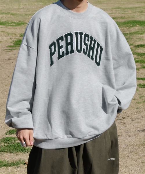 注目の 【Perushu×MLB】ビッグシルエットスウェット - スウェット 