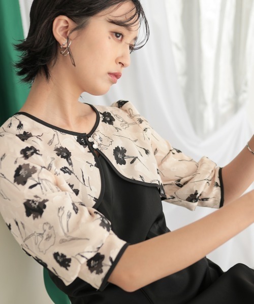 Callarus ドレス 「Callarus」ジャガードボレロデザインワンピース