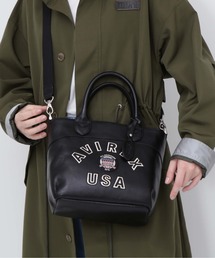 トートバッグ 「直営店限定」バーシティー レザー ミニ トートバッグ/VARSITY LEATHER MINI TOTE BAG/AVX5626 レデ｜ZOZOTOWN Yahoo!店