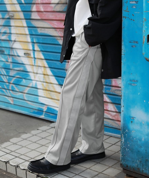 パンツ サイドラインナロートラックパンツ メンズ レディース