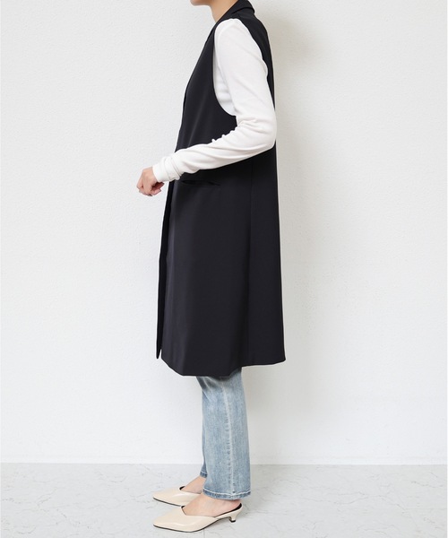 美品　BARNEYS NEWYORK スエード　ベスト　ロングジレ 美品 BARNEYS NEWYORK スエード ベスト ロングジレ - メルカリ