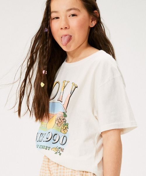 ROXY tシャツ SUNRISE TO SUNSET OB/ロキシーキッズハワイアン