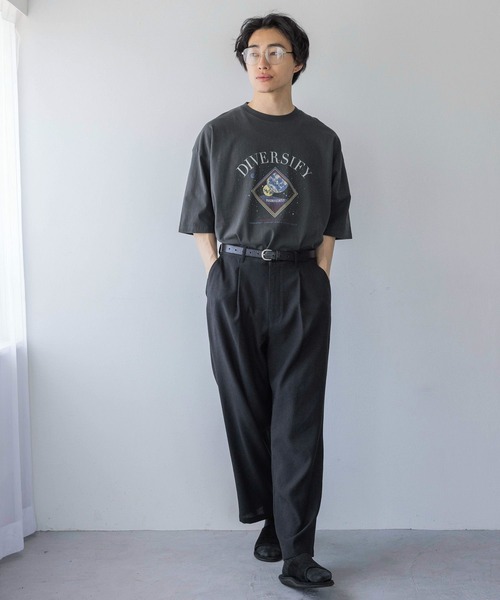LOWRYS FARM パンツ ホップサックタックワイドパンツ 986198