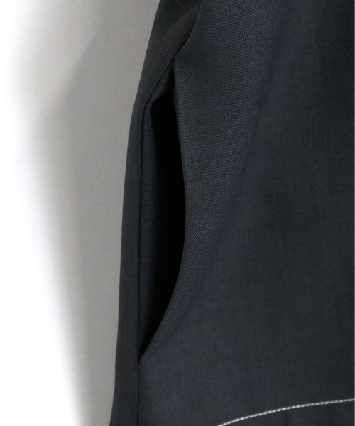 STARTEXCEEDEND テクスチャーシャツ 半袖 ロゴ オーバーサイズ セール】oversize stitching shirt/オーバーサイズ ステッチング