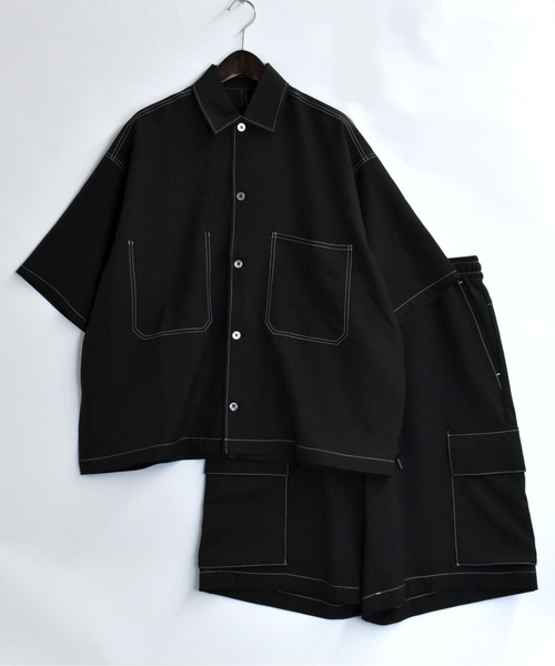 Starting Over シャツ oversize stitching shirt/オーバーサイズ
