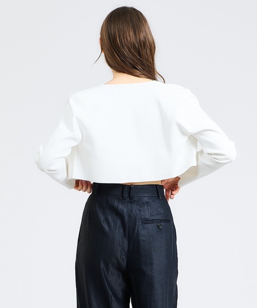 ニット セーター ショルダーパッドクルーネックニット レディース ショルダーパッドクルーネックニット（ニット）｜null.（ヌル