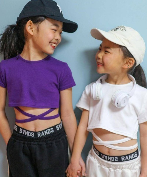 RandS tシャツ クロスタイバックリボンT キッズ 子供服 女の子