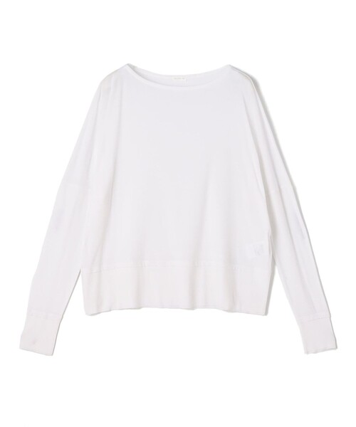tシャツ ガーゼフライスジャージー ボートネックプルオーバー レディース