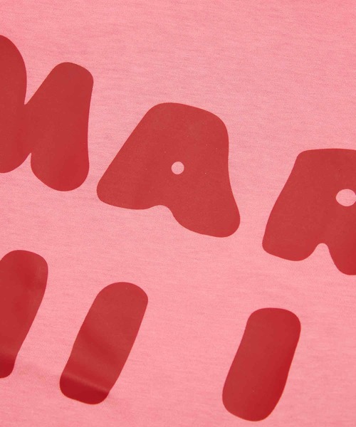 【美品】マルニ MARNI マルニキッズ ピンクロゴ 半袖Tシャツ サイズ10Y MARNI tシャツ MARNI（マルニ）Kids ＆ Junior ブランドロゴ半袖