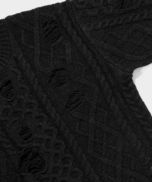 yleve ウール100% 黒 長袖ニット 新品 YLÈVE / ULTARAFINE MERINO WOOL MILLED KNIT PULL OVER | YLÈVE