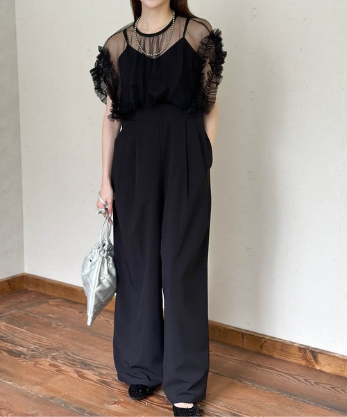 Per sist ence（パーシエンス） パンツドレス チュール×クレープ