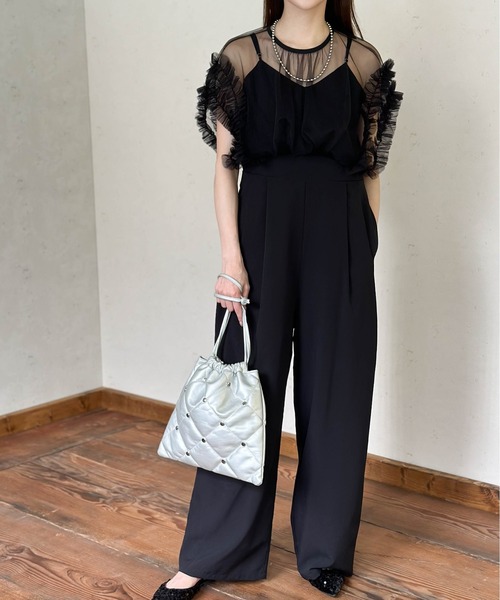 Per sist ence（パーシエンス） パンツドレス チュール×クレープ