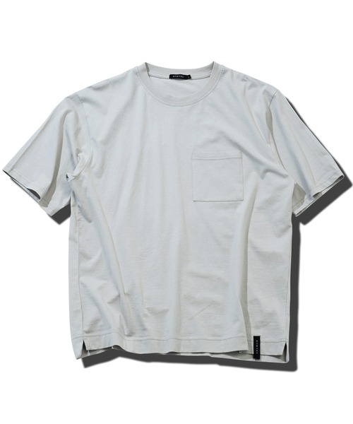 JIGGYS SHOP tシャツ クルーネックポケ付き無地半袖Tシャツ