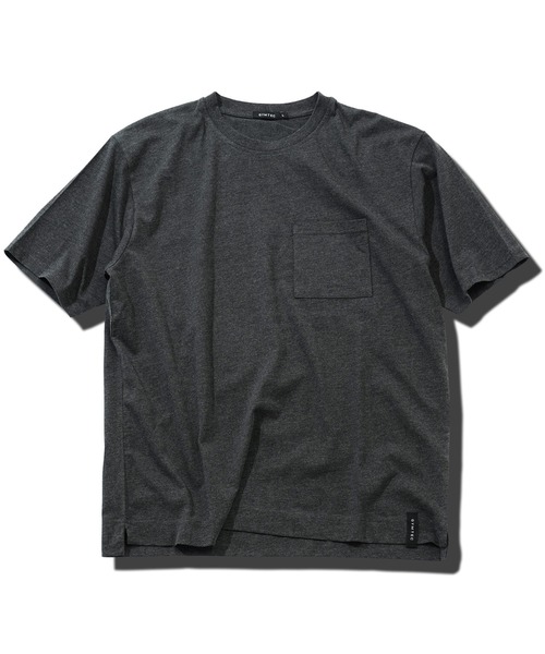 JIGGYS SHOP tシャツ クルーネックポケ付き無地半袖Tシャツ