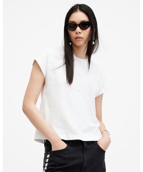 tシャツ RUE SPLIT SHOULDER CREW NECK T-SHIRT | RUE スプリット ショルダー クルー ネック Tシャツ レデ