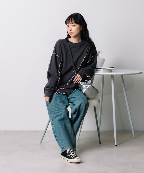Rosasen 異素材トレーナー FREAK'S STORE トレーナー スウェット 「べストセラー」配色