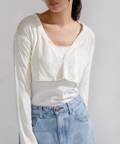 カーディガン 「WOMEN」Robert P’miller Velor Prib Cardigan レディース