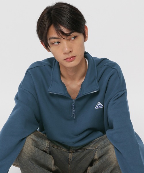 トレーナー スウェット 「UNISEX」ISTKUNST／サンライズZIPプルオーバー レディース メンズ ISTKUNST トレーナー スウェット 「UNISEX」ISTKUNST
