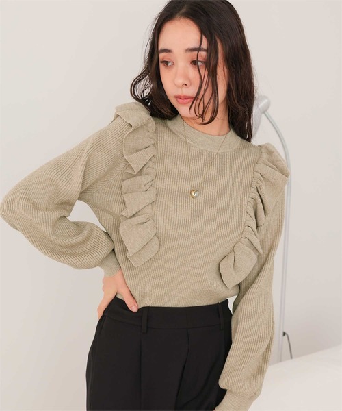 titivate（ティティベイト） ニット セーター デザインフリルニット