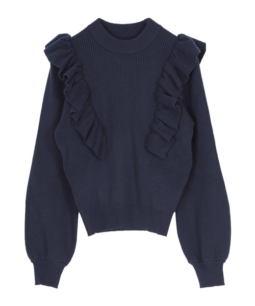 titivate（ティティベイト） ニット セーター デザインフリルニット