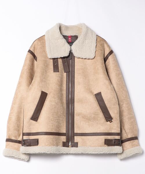 JOSEPH ABBOUD 希少 ボア フェイクムートン　ジャケット　コート オーバーサイズ裏ボアフェイクムートンジャケット MONO-MART