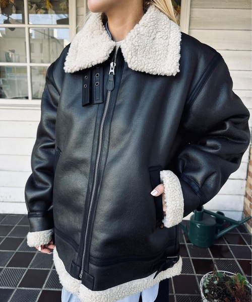 ALPHA INDUSTRIES フェイクファー ジャケット S ブラック Alpha Industries ムートンコート ボアコート / B-3 フェイク