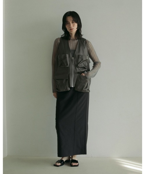 anuke アンヌークCutoff Straight Skirt ブラック　新作 anuke スカート Cutoff Straight Skirt : ZOZOTOWN Yahoo!店
