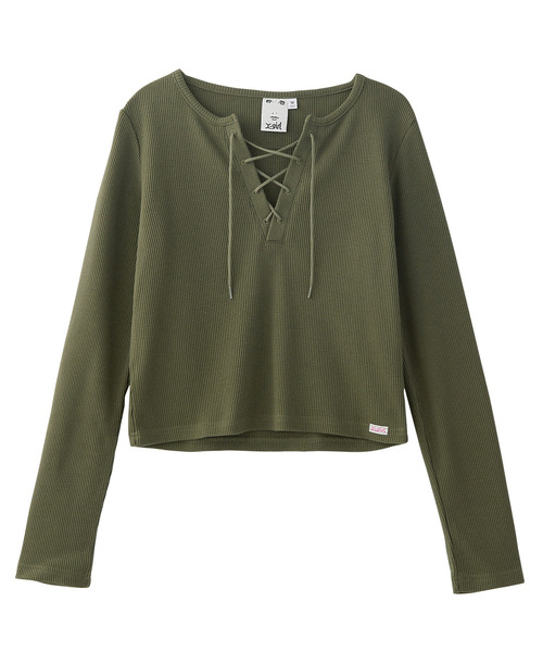 tシャツ LACE UP COMPACT THERMAL TOP レディース