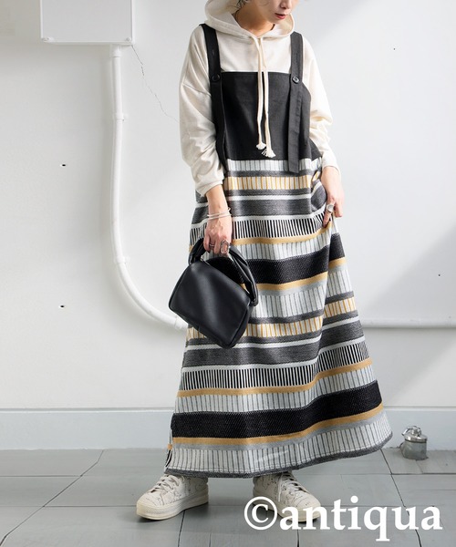 antiqua（アンティカ） サロペット オーバーオール ニットサロペット