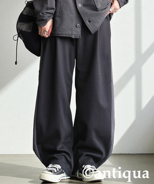 antiqua（アンティカ） パンツ タックワイドパンツ レディース メンズ