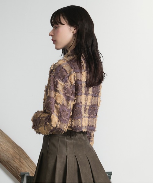 ブラウス シャツ plaid pattern tie shirt / プラッドパターンネクタイシャツ レディース plaid pattern tie shirt / プラッドパターンネクタイシャツ