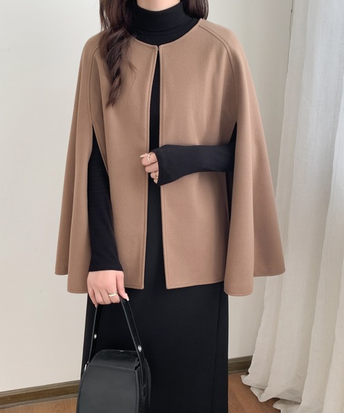 「ABITOKYO」 ポンチョ M ブラック レディース_画像5