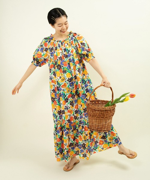 新品未使用⭐︎ リバティ　ワンピース　サンサカエプチ San Sakae Petit サンサカエプチ オリジナル オンラインショップ