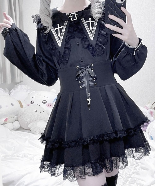 ブラウス シャツ ベルト付きクロス刺繍ブラウス レディース | MA*RS | 02