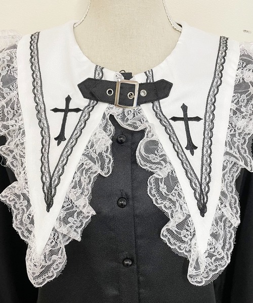 ブラウス シャツ ベルト付きクロス刺繍ブラウス レディース | MA*RS | 19