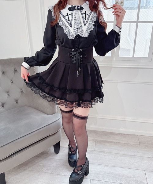 ブラウス シャツ ベルト付きクロス刺繍ブラウス レディース | MA*RS | 08