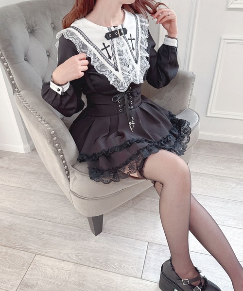 ブラウス シャツ ベルト付きクロス刺繍ブラウス レディース | MA*RS | 09