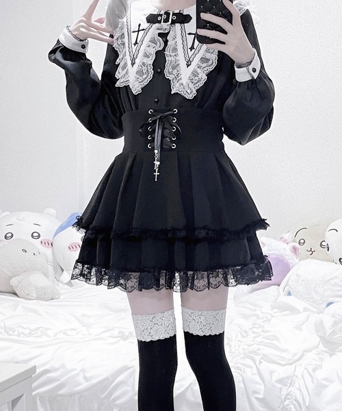 ブラウス シャツ ベルト付きクロス刺繍ブラウス レディース | MA*RS | 04