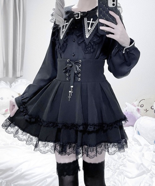 ブラウス シャツ ベルト付きクロス刺繍ブラウス レディース | MA*RS | 11