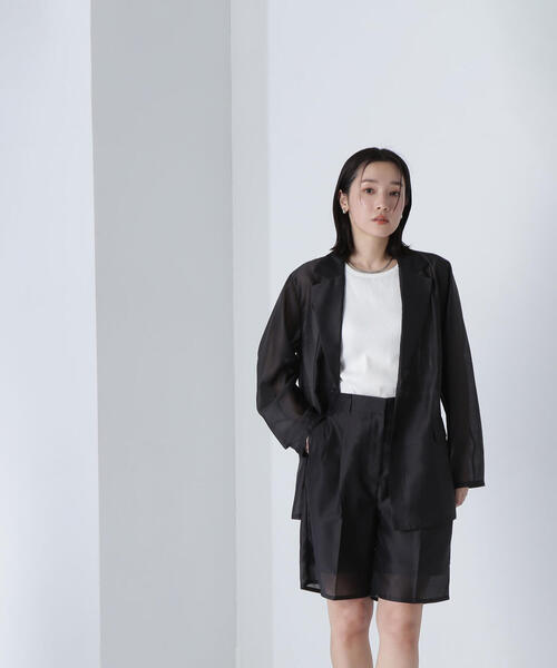 NATURAL BEAUTY BASIC パンツ シアーハーフパンツ レディース
