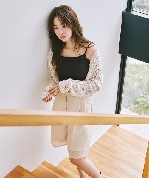 NATURAL BEAUTY BASIC パンツ シアーハーフパンツ レディース