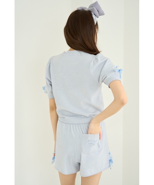 SNIDEL HOME パジャマ ルームウェア リボンショートパンツ