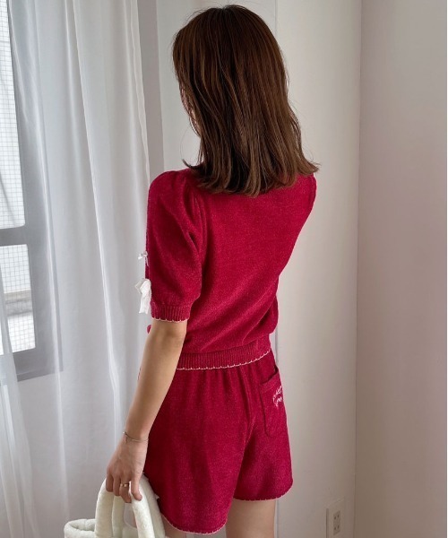 SNIDEL HOME パジャマ ルームウェア リボンショートパンツ