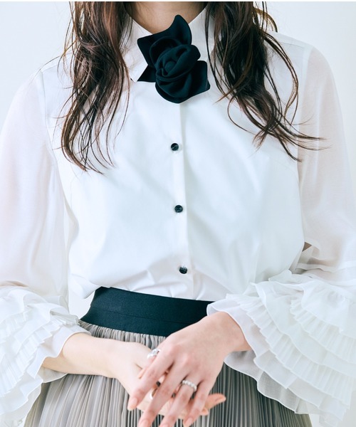Audie a Muses（オーディア ミューズ） ブラウス シャツ 入園式 シアー